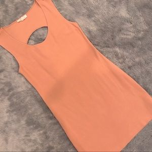 Forever 21 Mini Peach Bodycon Dress w/ open back